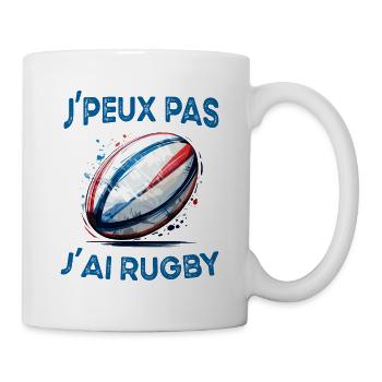 Ich kann kein lustiges Rugby-Spieler-Humor-Design haben - Tasse - Weiß - Rechts