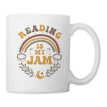 Reading is my passion Rainbow Book Teacher - Mug - white - Right