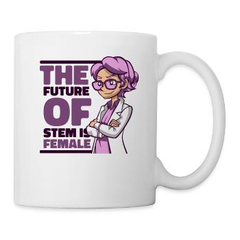The Future Of STEM Is Female Empowering Women - Mug - white - Right