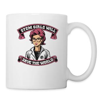 STEM Girls Will Save The World STEM Scientist - Mug - white - Right