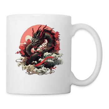 Tokyo Asie 80s Dragon Dragon Rétro Japonais - Mug blanc - blanc - Droite