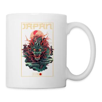 Tokio Asien 80er Japanischer Retro Drache Drachen - Tasse - Weiß - Rechts