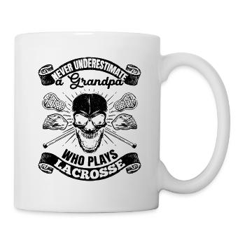 Never Underestimate A Grandpa Who Plays Lacrosse G - Tasse - Weiß - Rechts