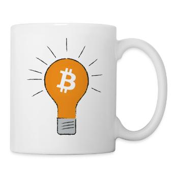 Idée d’ampoule Bitcoin - Mug blanc - blanc - Droite