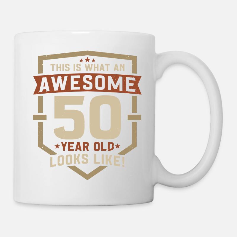 50 Geburtstag Geschenk 50 Jahre Geburtstagsspruch - Tasse - Weiß