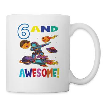 6 And Awesome Birthday Astronaut - Mug - white - Right