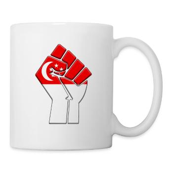 Singapur-Flagge Country Pride Native Abstammung - Tasse - Weiß - Rechts