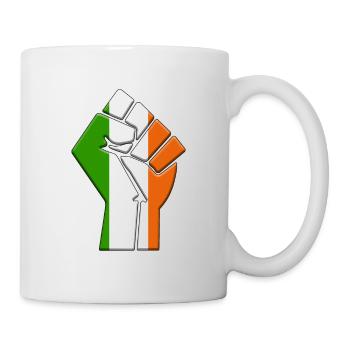 Irland-Flagge Irischer Landstolz Einheimische Abstammung - Tasse - Weiß - Rechts