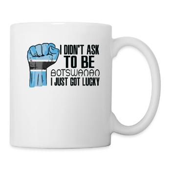 Fierté du Botswana Drapeau du Botswana agrandi - Mug blanc - blanc - Droite