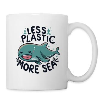 Less Plastic More Sea - Tasse - Weiß - Rechts