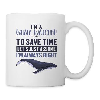 Whale Watcher Supposons que j’ai raison Cetacea - Mug blanc - blanc - Droite