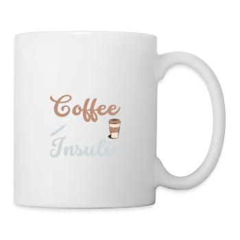 I run on coffee and insulin for everyone - Mug - white - Right
