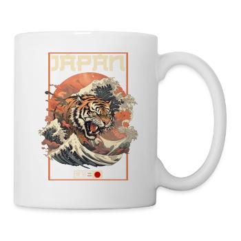 Tokyo Asie 80s Rétro Tiger Japonais - Mug blanc - blanc - Droite