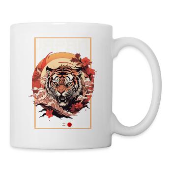 Tokyo Asie 80s Rétro Tiger Japonais - Mug blanc - blanc - Droite