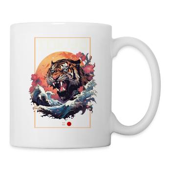Tokyo Asie 80s Rétro Tiger Japonais - Mug blanc - blanc - Droite