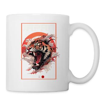 Tokyo Asie 80s Rétro Tiger Japonais - Mug blanc - blanc - Droite