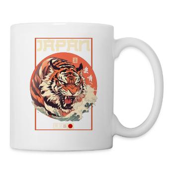 Tokyo Asie 80s Rétro Tiger Japonais - Mug blanc - blanc - Droite