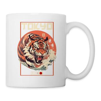 Tokyo Asie 80s Rétro Tiger Japonais - Mug blanc - blanc - Droite