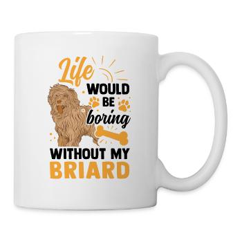 Ce serait ennuyeux sans Briard Berger de Brie - Mug blanc - blanc - Droite