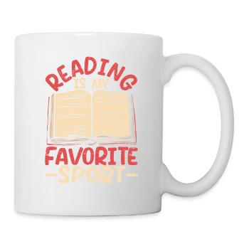 La lecture est mon amateur de livres de sport préféré - Mug blanc - blanc - Droite