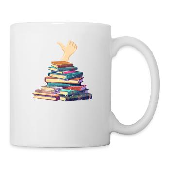 Ich bin Ok Lustige Bücher Leser Bibliothekar - Tasse - Weiß - Rechts