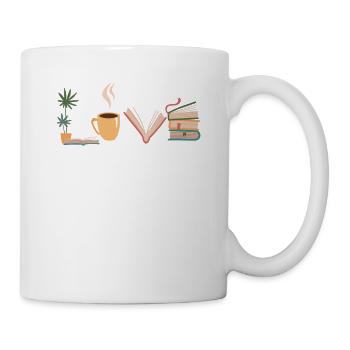 J’adore lire des livres Bibliothécaire rat de bibliothèque - Mug blanc - blanc - Droite