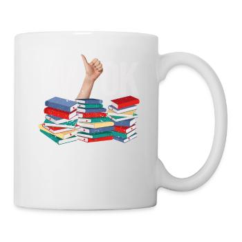 Ich bin Ok Lustige Bücher Leser Bibliothekar - Tasse - Weiß - Rechts
