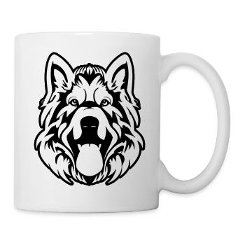 Caucasian Shepherd tribal dog - Mug - white - Right