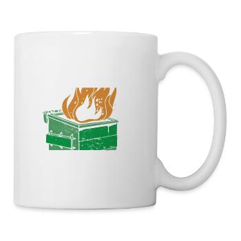 Heartbroken Quote Emotional Dumpster Fire Anxiety - Mug - white - Right