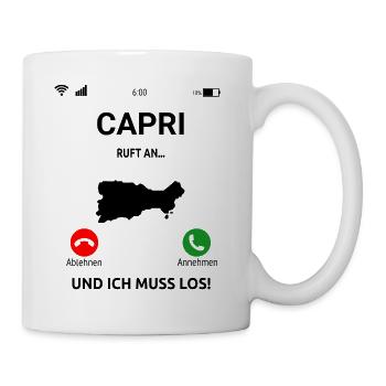 Capri Italien Mittelmeer Insel Urlaub Idee - Tasse - Weiß - Rechts