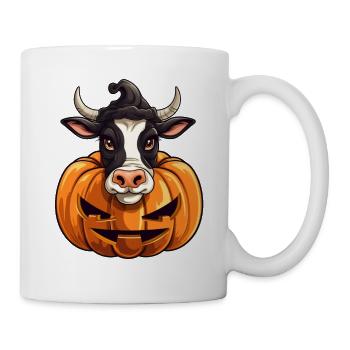Cow Pumpkin Lazy Halloween Party Costume pour enfants - Mug blanc - blanc - Droite