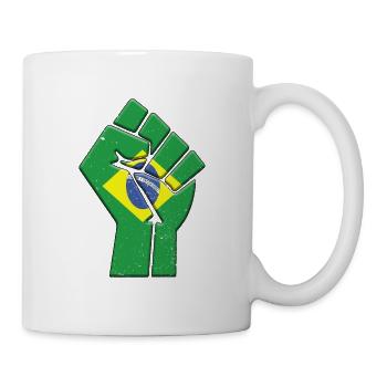 Brazil Flag Brazilian Country Pride Native Family - Mug - white - Right