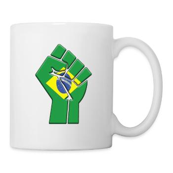 Brazil Flag Brazilian Country Pride Native - Mug - white - Right