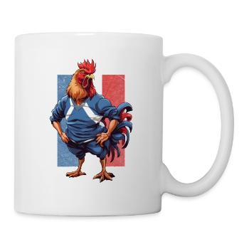 Französisches Herren Rugby France Rooster Trikot 2023 - Tasse - Weiß - Rechts