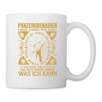 Männer Premium Kapuzenjacke - Tasse - Weiß - Rechts