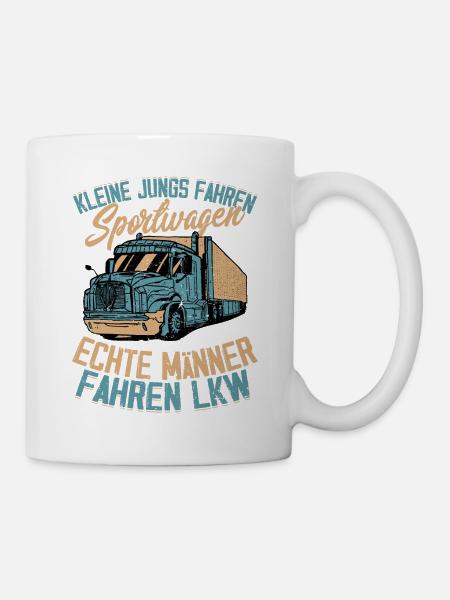 Echte Männer fahren LKW Fahrer - Tasse - Weiß