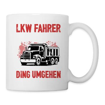 LKW Fahrer Großes Ding Trucker - Tasse - Weiß - Rechts