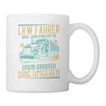 LKW Fahrer Großes Ding Fernfahrer - Tasse - Weiß - Rechts