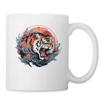 Tokyo Asie 80s Rétro Tiger Japonais - Mug blanc - blanc - Droite