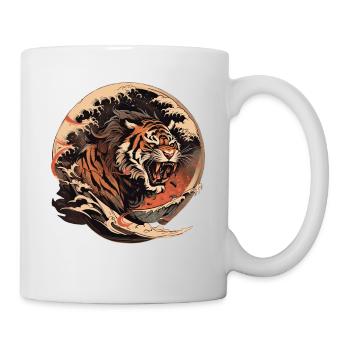 Tokyo Asie 80s Rétro Tiger Japonais - Mug blanc - blanc - Droite