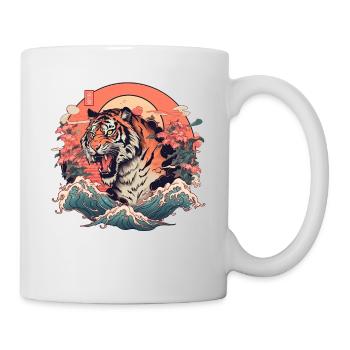 Tokyo Asie 80s Rétro Tiger Japonais - Mug blanc - blanc - Droite