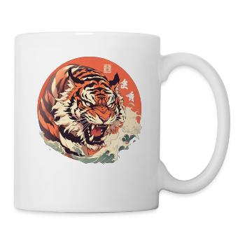 Tokyo Asie 80s Rétro Tiger Japonais - Mug blanc - blanc - Droite