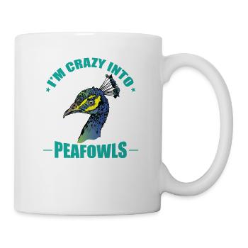 I'm Crazy into Peafowls Bird Feathers - Mug - white - Right
