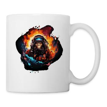 Ape in Outer Space - Space Monkey Ape Bigfooot - Mug - white - Right