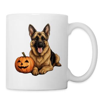 Deutscher Schäferhund-Kürbis, faule - Tasse - Weiß - Rechts