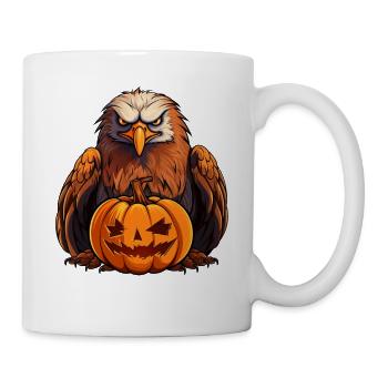 Eagle Pumpkin Lazy Halloween Party Costume pour - Mug blanc - blanc - Droite