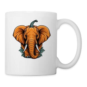 Elephant Pumpkin Lazy Halloween Party Costume - Mug blanc - blanc - Droite