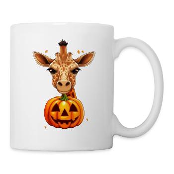 Giraffe Pumpkin Lazy Halloween Party Costume - Mug - white - Right