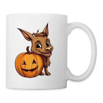 Mule Pumpkin Lazy Halloween Party Costume Kids - Mug - white - Right