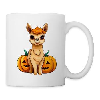 Llama Pumpkin Lazy Halloween Party Costume pour enfants - Mug blanc - blanc - Droite